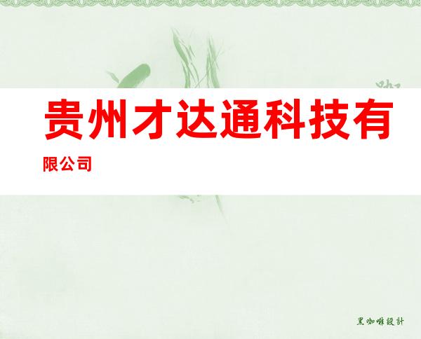 贵州才达通科技有限公司